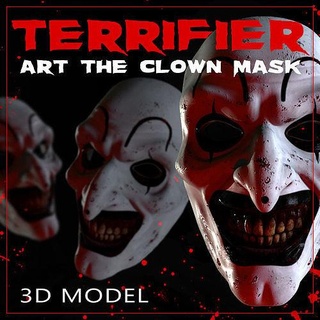 art pitre masque terrifiant arttheclown horreur sculptures 3d print model - Mito3D