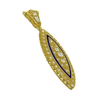arte deco diamante pendente gioielleria oro prezioso gemma platino stampabile argento gioiello 3d cad design personalizzare sith moda ciondoli 3d print model - Mito3D