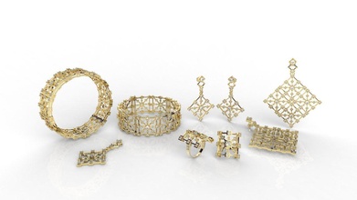 art deco takı koleksiyonu yüzük küpe Bilgiç mücevher dostu elmas moda bilezik altın Gümüş nişan vintag kolye güzellik yüzüğü diğer 3d print model - Mito3D
