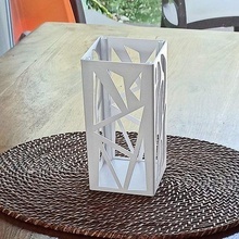 art déco vase bougie titulaire soutien bougeoir conception voronoi maison décor 3d print model - Mito3D