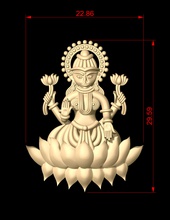 arte laxmi indiano deusa escultura pendente joalheria esculturas 3d print model - Mito3D