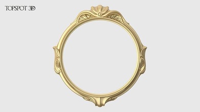 art nouveau frame carving mirror furniture interior design classic decor finishes cnc style leaf artnouveau relief picture highpoly 3dprint carved 3d print model - Mito3D