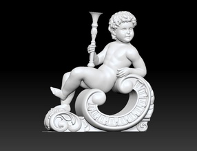 escultura de arte cupido art cuerpo figura ángel 3d la impresión las esculturas 3d print model - Mito3D