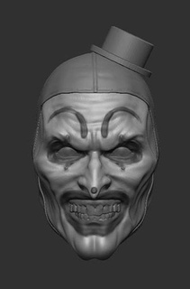 arte terrificante headsculpt tariffe orrore clown figura giocattoli testa Giochi 3d print model - Mito3D