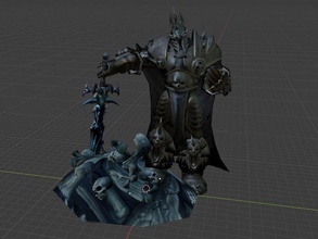 arthas lich king lichking games toy 3dprint warcraft sculpture rigged bones statue toys 3d print model - Mito3D