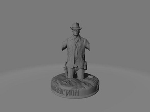 arthur morgan 3d yazdır şekil heykelcik adam heykel kırmızı ölüm reddeadredemption2 oyunlar oyuncaklar 3d print model - Mito3D
