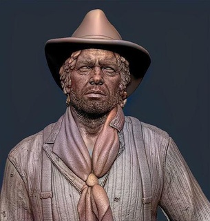 Arthur Morgan rdr2 rdr Erlösung Rockstar Cowboy verbieten rot tot Kunst Skulpturen 3d print model - Mito3D
