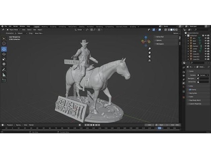 arthur morgan statue - red dead redemption 2 game games playstation xbox pc west character toys 3d print model - Mito3D