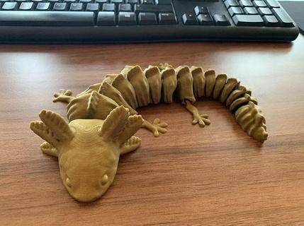 articulado axolot lagartija flexible flexi juguetes juguete fantasía continuar articular juegos Arte esculturas impresión animal lindo mascota 3d print model - Mito3D