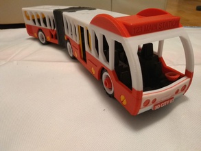 articulated city bus toy - long version fully 3d printable games-toys citybus child play from2yearold games diyproject toys gametoys assemblefun noglue onecolorprinter articulatedbus tpu 3d print model - Mito3D