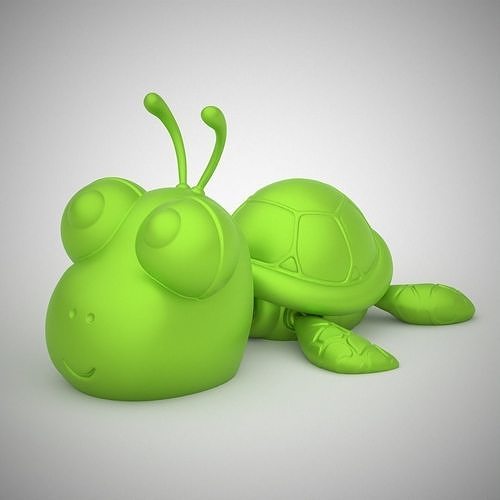 mafsallı şirin kaplumbağa yazdır in yer oyuncak eklemli ejderha esnek destekler fantezi efsanevi evcil hayvan kristaller kristal sanat heykeller oyunlar oyuncaklar 3D print model - Mito3D