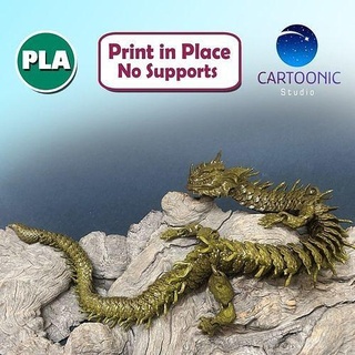 articulated dragon 01 snake print printable flex flexible games toys 3d print model - Mito3D