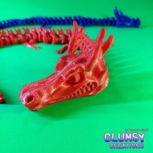 articulated dragon skeleton 2 variations flexi flexible halloween lazy toy fantasy japanese asian games toys 3d print model - Mito3D