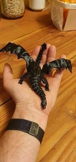 articulated dragon wings fantasy art creature games toys monster miniatures character sculptures game beast animals dinosaur animal reptile flexi flexible 3d print model - Mito3D