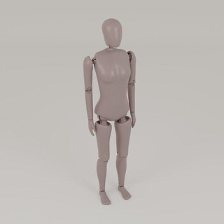 articulé femelle corps sculpter art proportion anatomie fille Humain personnage femme pose mixte statue sculptures 3d print model - Mito3D