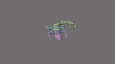 articulado gecko lagarto dragão junta pele animal impressão fácil suporte pintura velocidade jogos brinquedos 3d print model - Mito3D