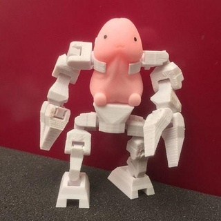 articolato mecha completo uomo ding robot trasformatore meme gundam mech memi miniature carattere cartone animato stampa scultura divertente mem figura miniatura arte matematico 3d print model - Mito3D