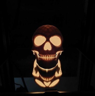 articulado cráneo Moviente mandíbula decoración Víspera Santos miedo esqueleto fácil imprimir te ligero vela casa 3d print model - Mito3D