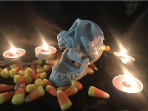 articulated skull games-toys haloween brain spooky skeleton toy jaw broke 3d 3dprint bone action games toys 3d print model - Mito3D
