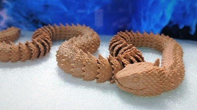 articulé épineux vipère serpent jouet pointes souple cool mouvement attrayant agiter stress soulagement flexi reptile fantaisie jeux jouets 3d print model - Mito3D