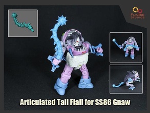 articulated tail flail transformers ss86 gnaw sharkticon games toys 3d print model - Mito3D