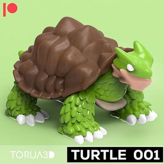 articolato tartaruga 3d stampa stl file rettile modello pezzo tortuga tartarughe giocattolo giocattoli Drago torua3d 3dmodel Giochi 3d print model - Mito3D
