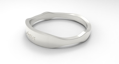 artista fêmea anel prata moda Projeto moderno Casamento amar platina romance pintura namorados dedo joalheria argolas 3d print model - Mito3D