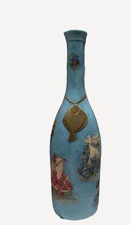 artístico botella 3dmodel escaneado cielo azul mano pintado realista texturado versátil orgánico táctil natural preciso hermoso Arte digital diseño visual cautivador 3d print model - Mito3D