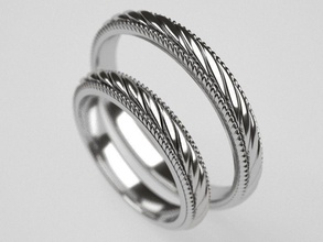 artnuvo anelli di nozze gioielli luce elegante semplice band matrimonio semplicità filo anello vintage 3d print model - Mito3D