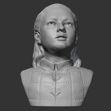 arya rígido 3d impresión modelo personaje personas humano cabeza retrato busto figura cara estatua escultura niña lindo mujer hembra juego arte esculturas 3d print model - Mito3D