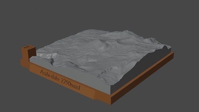 asahi-dake mountain landscape volcano terrain environment nature photogrammetry elevation dem science 3d print model - Mito3D