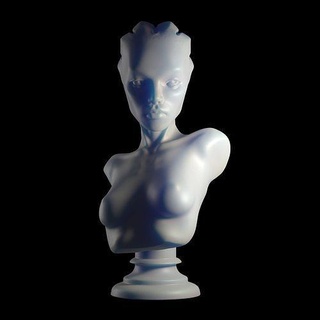 sari busto masa efecto masivo mujer hembra escultura ciencia fi estatua retrato cabeza estilizado juegos arte fan figurilla Arte esculturas 3d print model - Mito3D