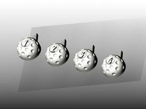 asg golf marcadores apba simbólico miniatura pelota juegos juguetes tablero 3d print model - Mito3D