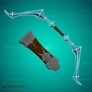 ashe bow league legends cosplay - fan art lol weapons toys accessories fashion halloween equipment axe bladed weapon gun sword lucian mask helmet games game 3d print model - Mito3D