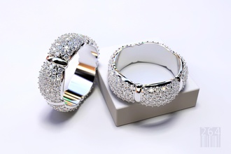 ashion bijoux argent femmes diamants bague mode style impression luxe conception gemme cire imprimable arc nœud diamant anneaux 3d print model - Mito3D
