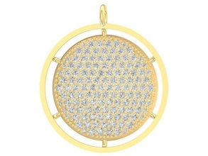 asiática diamante pingente 3168 joalheria moda acessórios ouro mulher mulheres projeto pingentes 3d print model - Mito3D