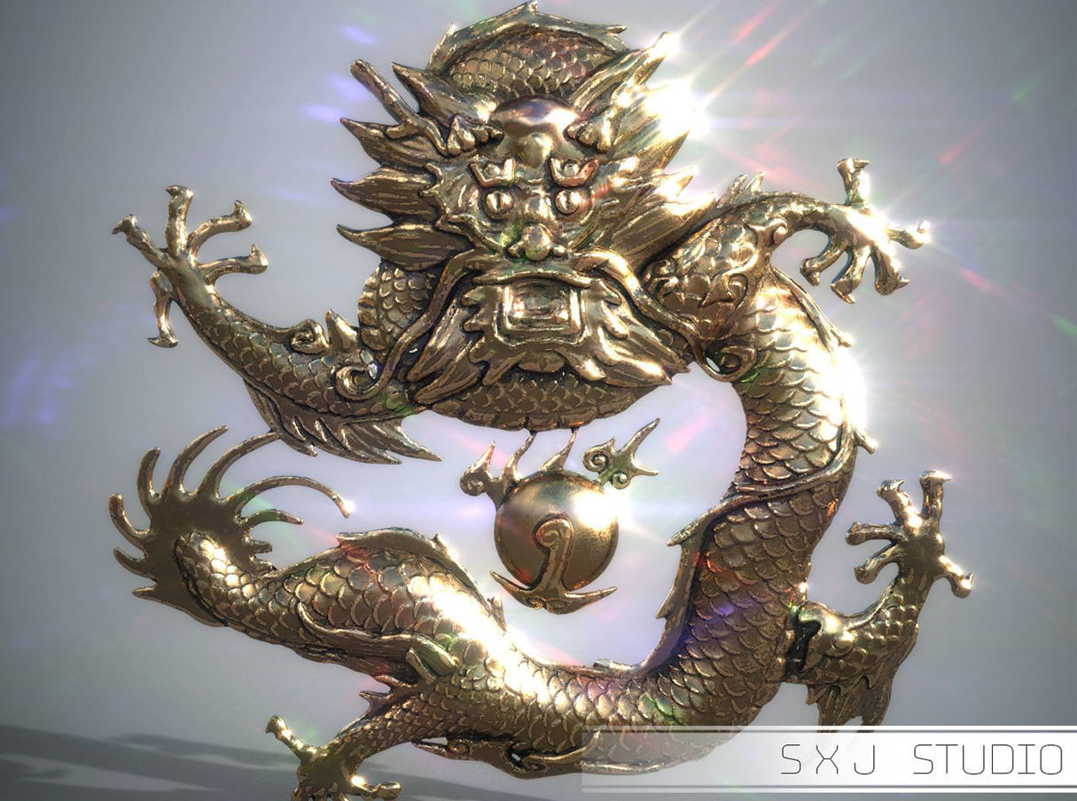 asiatico drago tradizione cinese tradizionale arte sculture 3D print model - Mito3D
