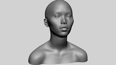 asian female head printable characters people human woman girl face bust anatomy 3dprint sculpture sculpting zbrush statue art sculptures 3d print model - Mito3D