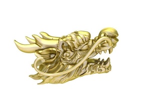 asian head dragon jewelry 1982 fashion accessories gold diamond man men woman women unisex design ring 3d print model - Mito3D