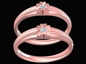 asian wedding ring 2748 jewelry fashion accessories gold diamond woman women design rings 3d print model - Mito3D