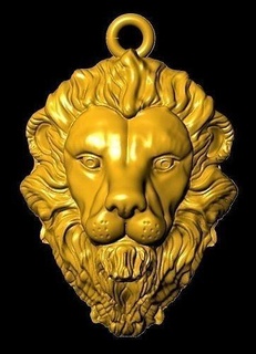 León kolye oro escultura Arte joyería joya escaneado 3d modelos collares 3d print model - Mito3D