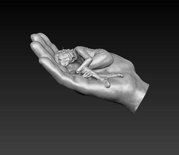endormi main sculpture art modèle sûr femme corps statue déco sculptures 3d print model - Mito3D