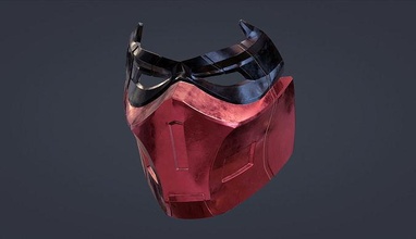 asesino rojo capucha máscara 3dprint impresión roja ninja accesorios cara juego bricolaje diy robot armadura 3d película historietas cosplay arte pasatiempo 3d print model - Mito3D
