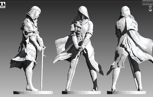assassinos credo sindicato evie Frye pose 2 bengala frye Assassin's Creed arte assassino Beatiful personagem arma fantasia esculturas escultura mulher moda jogos imprimível 3d print model - Mito3D