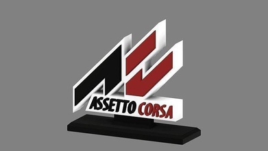 assetto corsa logo garniture course supporter playstation xbox simulateur vidéo jeu pc upcrid décor gadget art panneaux logos 3d print model - Mito3D