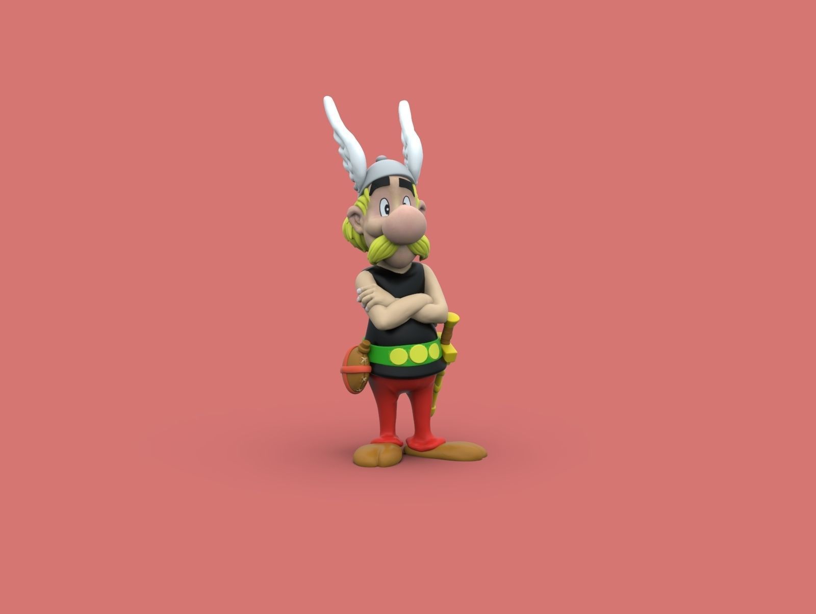 asterix personaje escultura obelix arte esculturas 3D print model - Mito3D