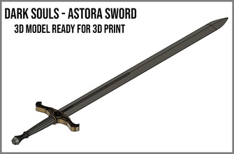 astoria épée sombre âmes sombres lame chevalier facile impression partir logiciel oscar chevalier 39 élite solaire jeux jouets 3d print model - Mito3D