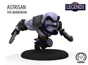 astrisan barbarian chibi legends barbaro kratos god war miniature dungeon explorer games toys board 3d print model - Mito3D