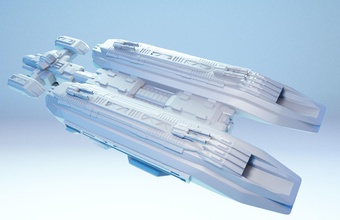 astromerces dual pesado transportadora mini exploração nave espacial espaço starcraft 3dprint masmorras dragões modelo 3dmodel 3d dados tampo mesa jogos brinquedos navio guerra marinha acessórios 3d print model - Mito3D