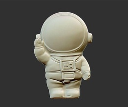astronauta figurilla of dibujos animados bebé lindo espacio moonwalk traje espacial científico persona astronave figura estatua escultura decoración imprimible tallado cnc encantador molde ornamento arte esculturas 3d print model - Mito3D